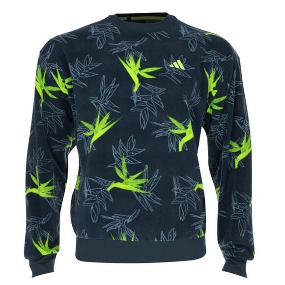 Adidas Oasis Crew Sweatshirt Artic Night Blue Medium NWT - Picture 2 of 8